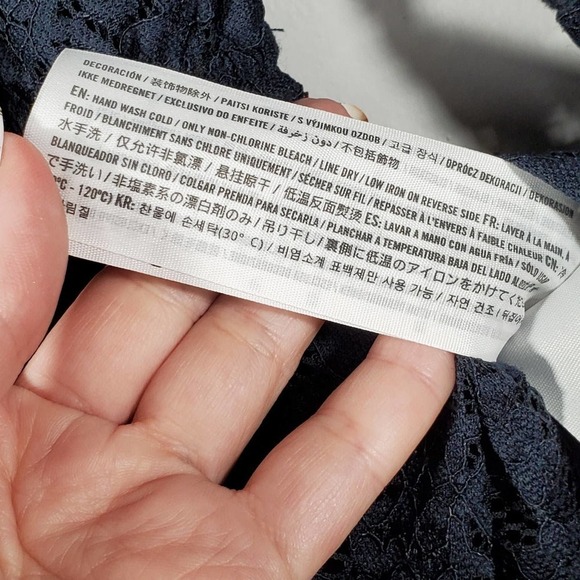 Hollister Off Shoulder Lace Romper Shorts Navy Size Small - Picture 8 of 11